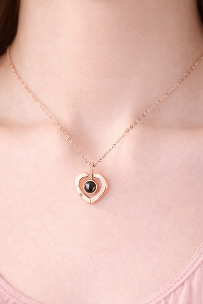 Collar Te amo en 100 idiomás CORAZÓN