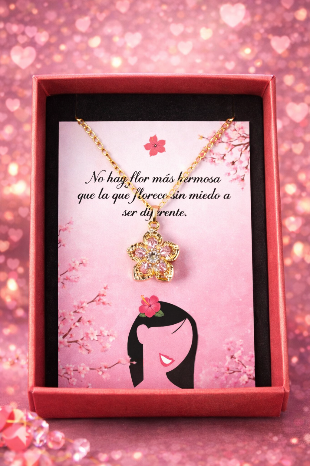 Collar Princesa Mulán - Flor guerrera