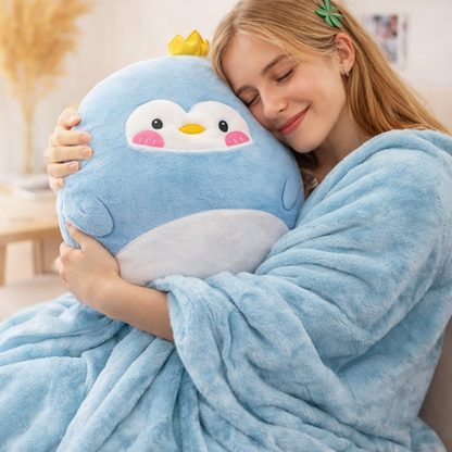 Peluche 3 en 1 con Manta - Pingüino