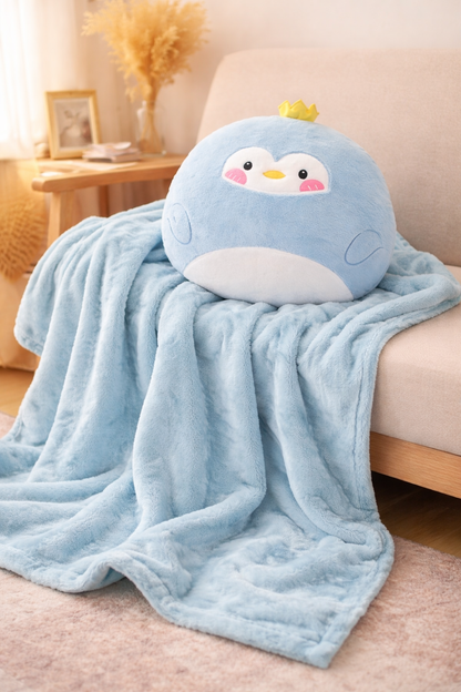 Peluche 3 en 1 con Manta - Pingüino