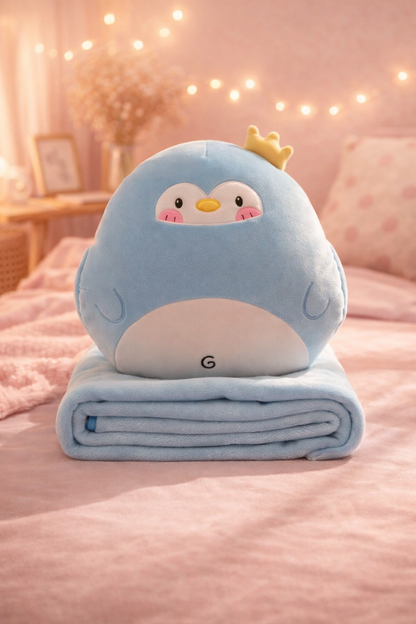 Peluche 3 en 1 con Manta - Pingüino